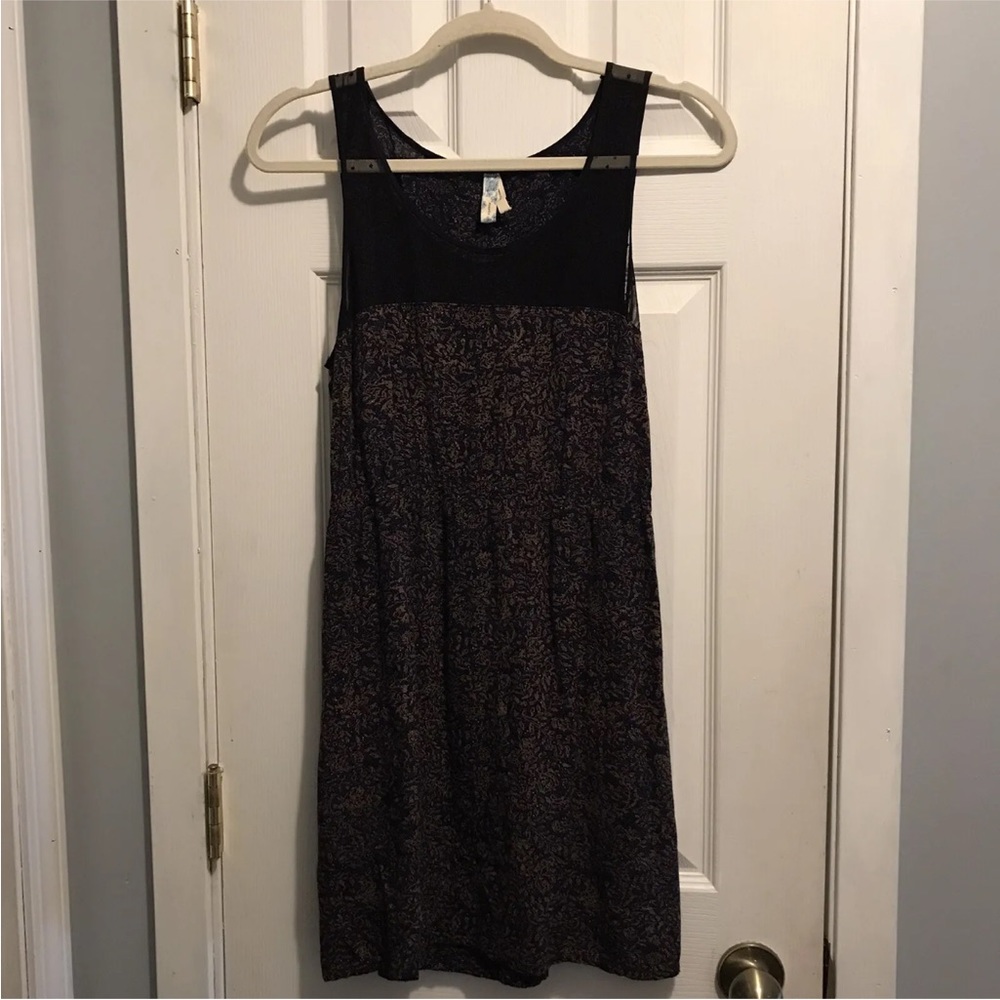 Anthropologie Maeve Dress  Small Botanical Print Pockets Elastic Waist Size S